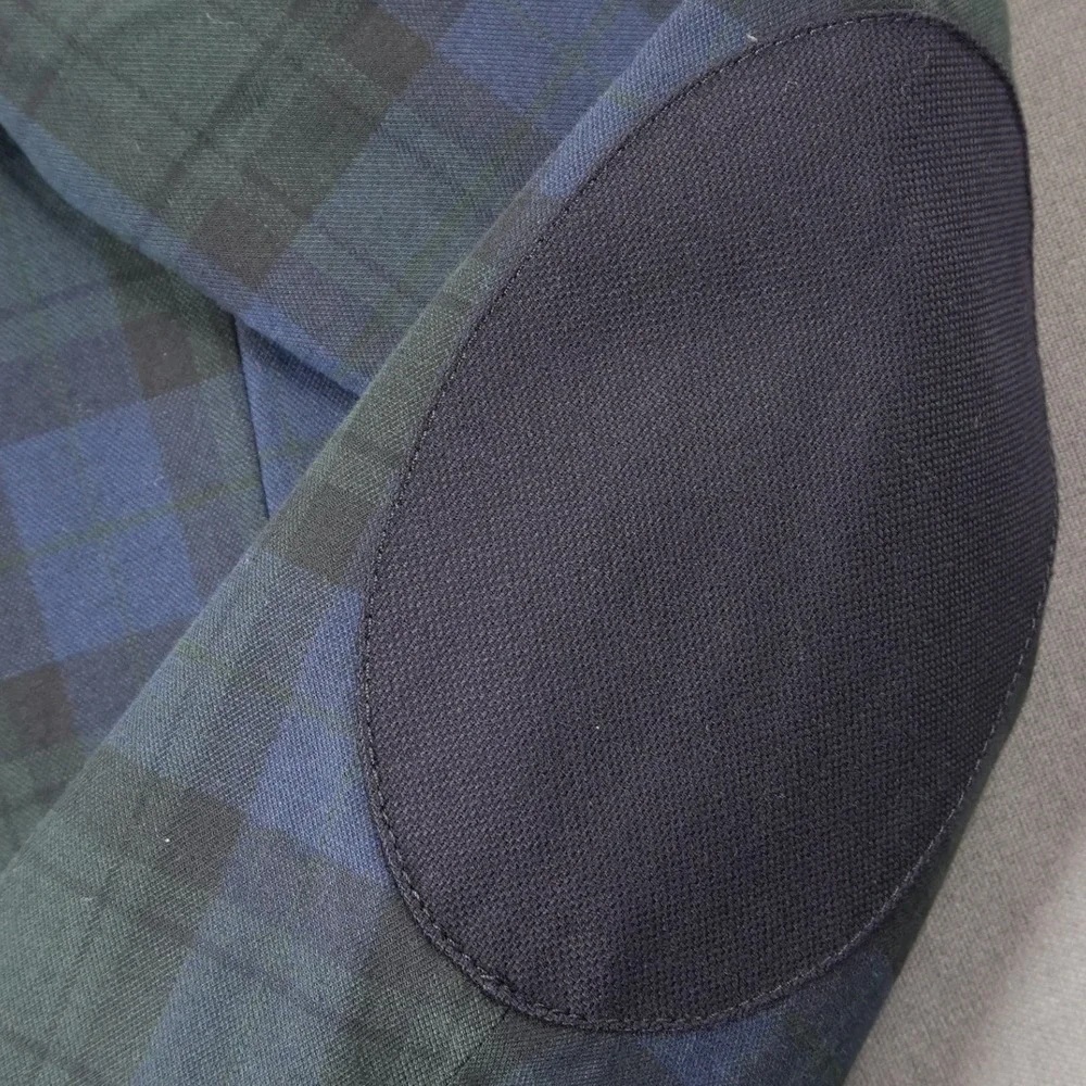 Watch Tartan Plaid Ivy League Elbo Patch El Ganso Mens Blazer US 38 Euro 48